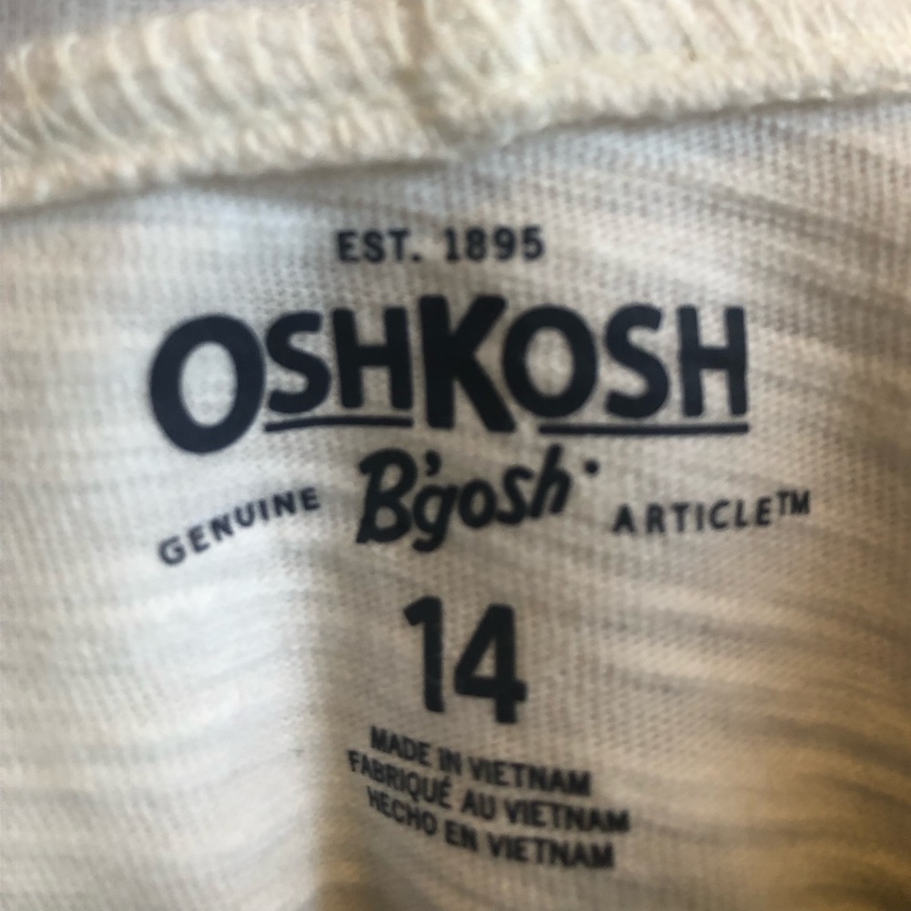 OshKosh B’gosh | Girl’s Long Sleeve Hooded Tee, White, Size 14 - Picture 2 of 4